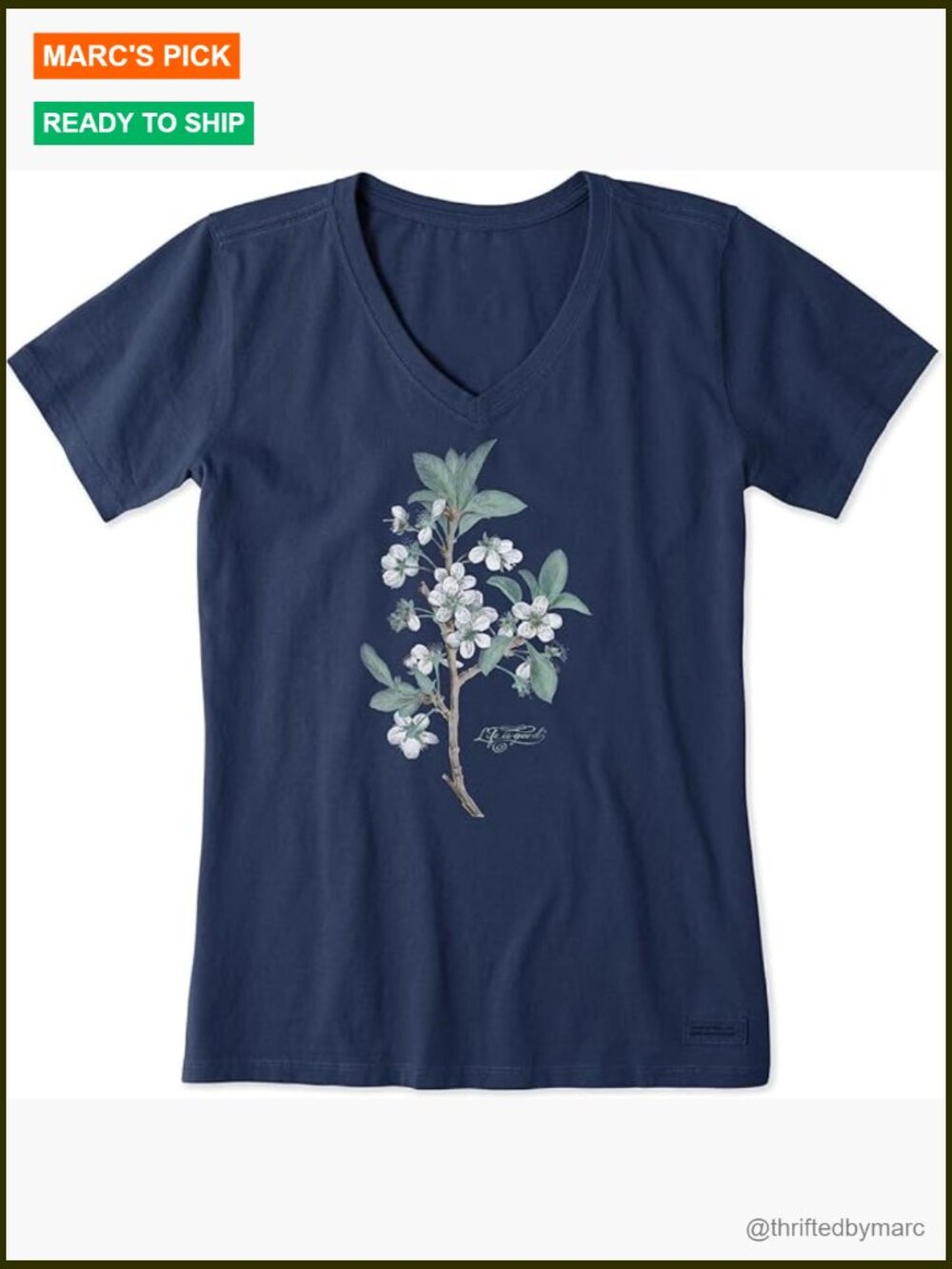 Short Sleeve V-Neck Cotton Tee Crusher T-Shirt Soft Comfortable
